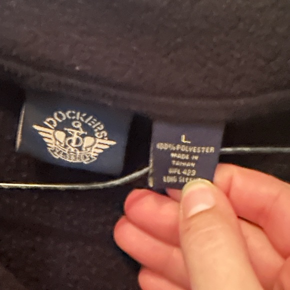 Men's Dockers Fleece Quarter Zip Pullover-L - Picture 4 of 6